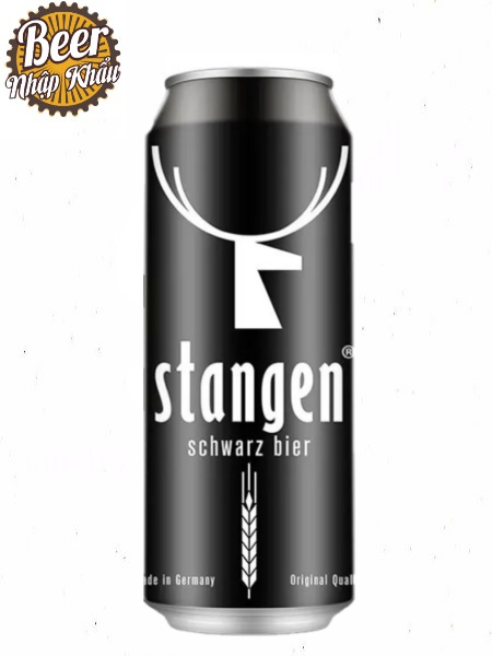 Bia Stangen Schwarz Bier 4.9% Đức – thùng 24 lon 500 ml