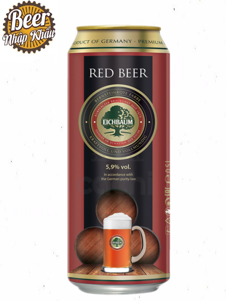 Bia Eichbaum Red Beer 5,9% Thùng 24 lon 500ml