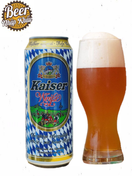 Bia Kaiser Weissbier 5,1% Đức – Thùng 24 lon 500ml