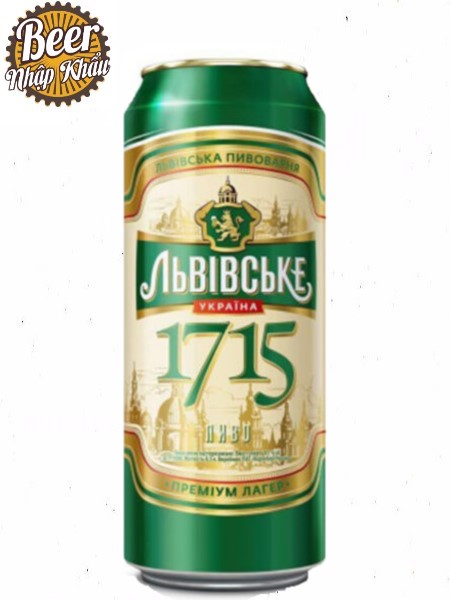 Bia Lvivske 1715 Ukraina thùng 24 lon 500 ml