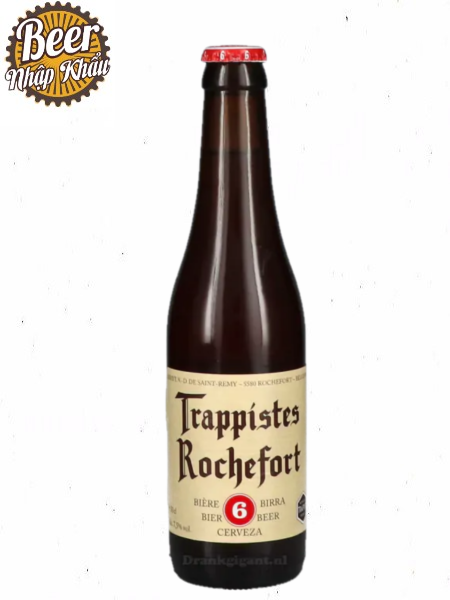 Bia Rochefort 6 - Bỉ 7.5% – Thùng 24 Chai 330ml
