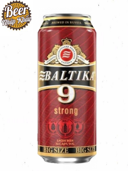 Bia Baltika số 9 – 8% Nga – thùng 12 lon 900ml