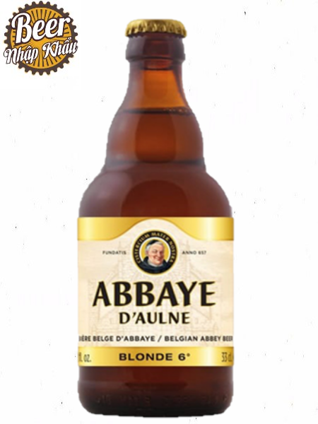 Bia Abbaye d’Aulne Blonde 6% Bỉ chai 330ml