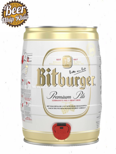 Bia Bitburger 5% Đức – Bom 5 lít