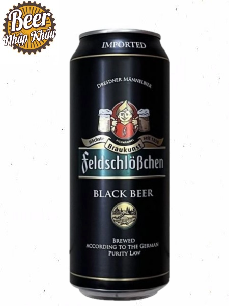 Bia Feldschlobchen Black Beer 5% – Thùng 24 Lon 500ml