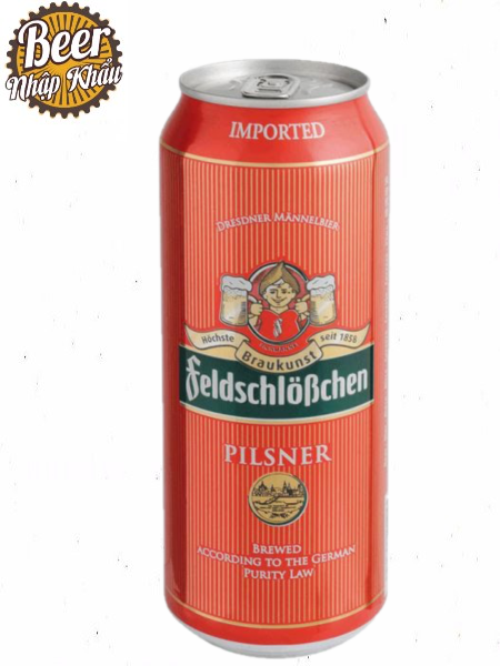 Bia Feldschlobchen Pilsner 4.9% –Thùng 24 Lon 500ml