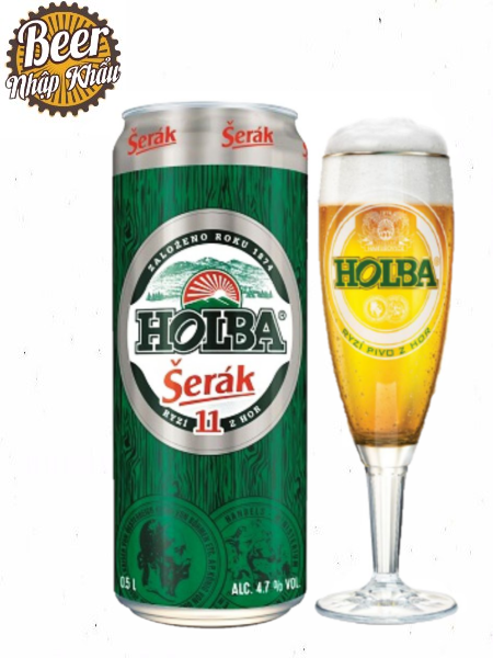 Bia Holba Serak 4,7% Tiệp – Thùng 24 lon 500 ml