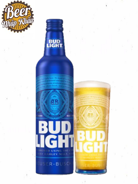 Bia Bud Light Chai Nhôm Mỹ 4.2% – Thùng 24 Chai 473ml
