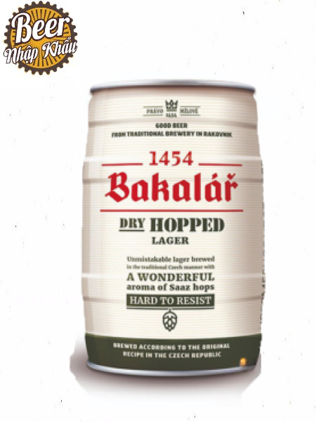 Bia Bakalar Dry Hopped Lager 5.2% – Bom 5 lít