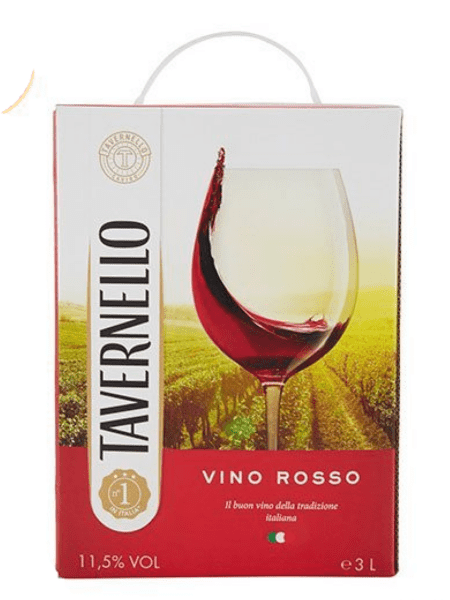 Rượu vang Tavernello Vino Rosso Bịch 3l