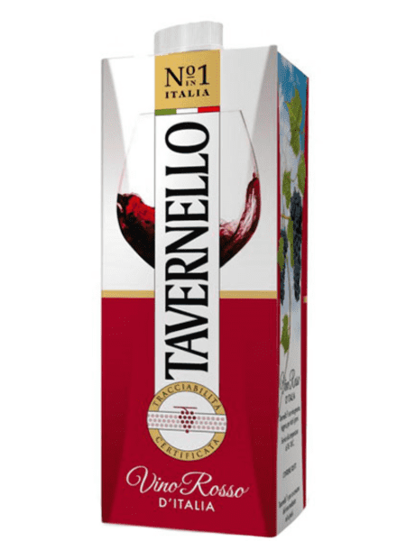 Rượu Vang Ý Tavernello Vino Rosso D’ Italia Bịch 1L