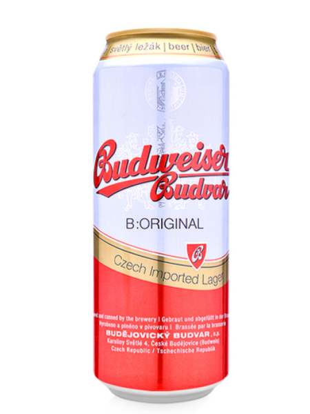 Bia Budweiser Budvar Lon 500ml