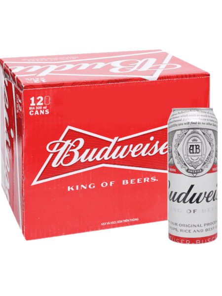 Bia Budweiser lon 500ml 5% Mỹ (liên doanh)