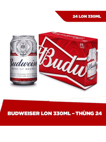 Bia Budweiser 5% Mỹ – lon 330ml (liên doanh)