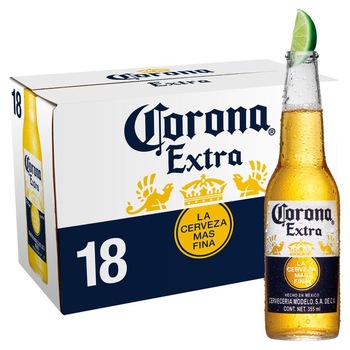 Bia corona extra uống với một lát chanh